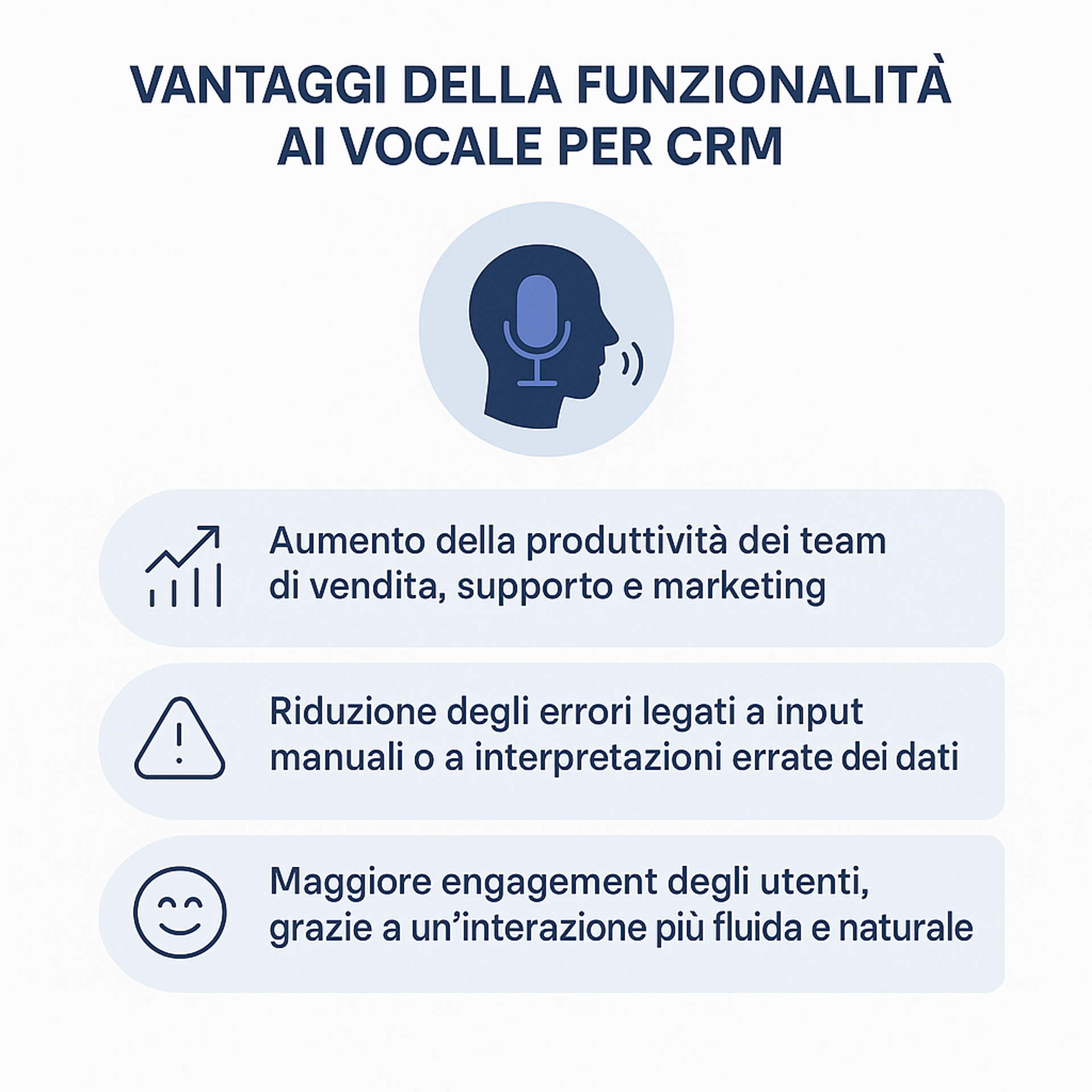 Tool AI vocale Opportunity CRM: vantaggi